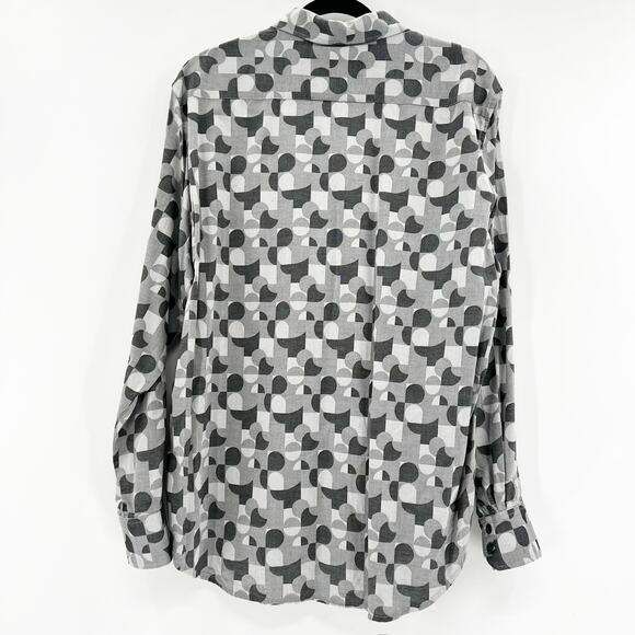 Robert Graham Mens Grey Pattern Long Sleeve Button Down XL - Picture 2 of 5